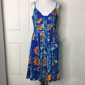 Plenty by Tracy Reese Women’s Blue Open Flare Dress Size 10